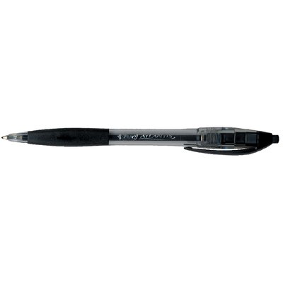 Balpen Bic Atlantis classic grip clic M zwart valuepack 30+6 gratis
