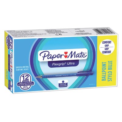 Stylo bille Paper Mate Flexgrip Stick Medium bleu