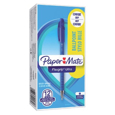 Stylo bille Paper Mate Flexgrip Stick Medium bleu