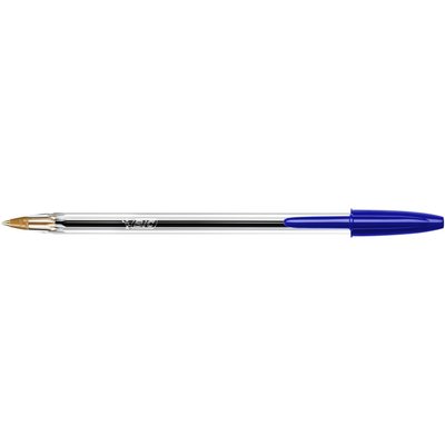 Stylo bille BIC Cristal Medium bleu boîte transparente