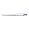 Balpen Bic 4kleuren shine medium zilver foto