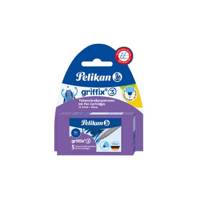 Balpenvulling Griffix blister 2X5stuks blauw