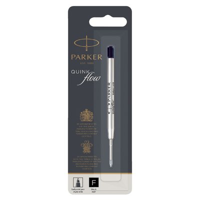Recharge stylo bille Parker Quinkflow Fin noir blister 1 pièce