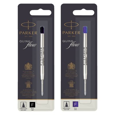 Recharge stylo bille Parker Quinkflow Fin Bleu blister