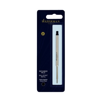 Recharge stylo bille Waterman Medium noir blister