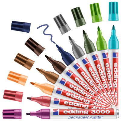 Viltstift edding 3000 rond 1.5-3mm bruin