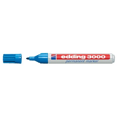 Marqueur edding 3000 ogive 1,5-3mm bleu ciel