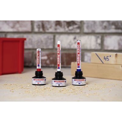Viltstift edding 3300 schuin 1-5mm rood