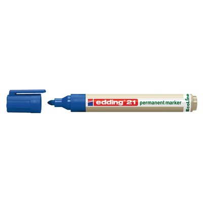 Viltstift edding 21 EcoLine rond blauw 1.5-3mm