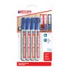 Viltstift edding 3000 rond 1.5-3mm blauw blister à 4 stuks foto