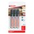 Viltstift edding 500 schuin 2-7mm zwart blister à 3 stuks