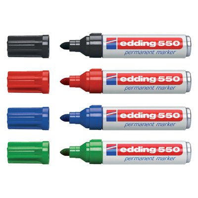 Viltstift edding 550 rond 3-4mm blauw