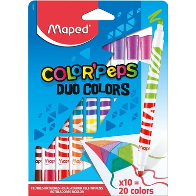 Viltstift Maped Color'Peps Duo Colors set á 10 stuks assorti
