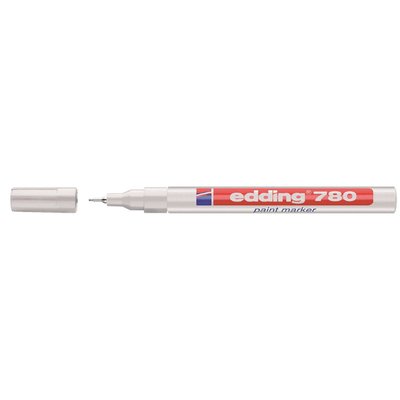 Paintmarker edding 780 op oliebasis 0.8mm wit blister à 1 stuk
