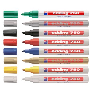 Paintmarker edding 750 op oliebasis 2-4mm wit
