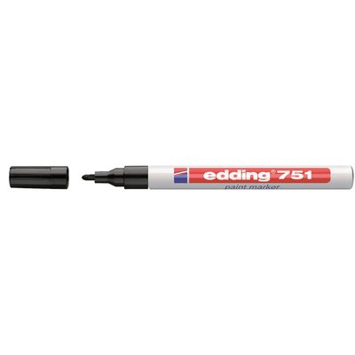Paintmarker edding 751 op oliebasis 1-2mm zwart