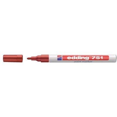 Paintmarker edding 751 op oliebasis 1-2mm pastel rood