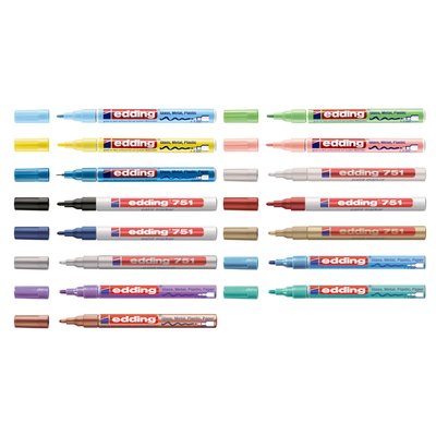 Paintmarker edding 751 op oliebasis 1-2mm blauw