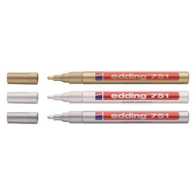 Paintmarker edding 751 op oliebasis 1-2mm goud