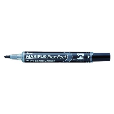 Whiteboardmarker Pentel MWL5SBF Maxiflo rond 1.5-4.5mm zwart