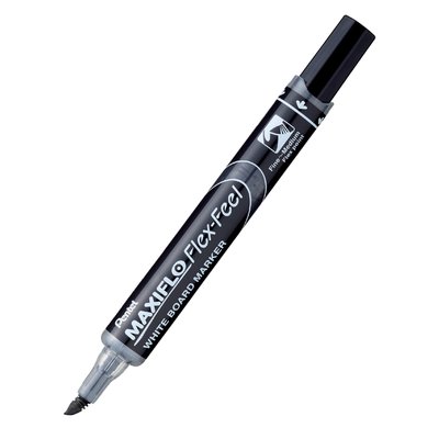 Whiteboardmarker Pentel MWL5SBF Maxiflo rond 1.5-4.5mm zwart