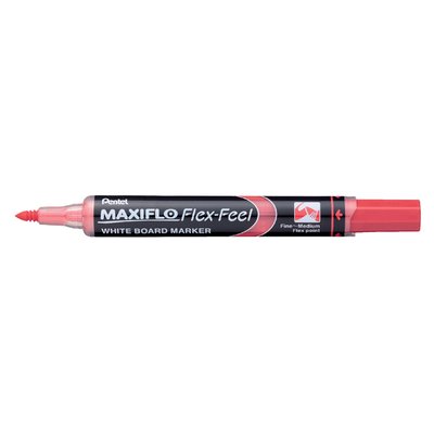 Whiteboardmarker Pentel MWL5SBF Maxiflo rond 1.5-4.5mm rood