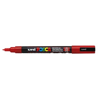 Paintmarker Uni POSCA PC3M fijn rood
