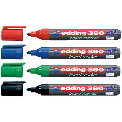 Whiteboardmarker edding 360 rond 1.5-3mm rood