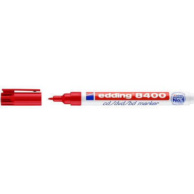 Feutre CD edding 8400 ogive 0,5-1mm rouge