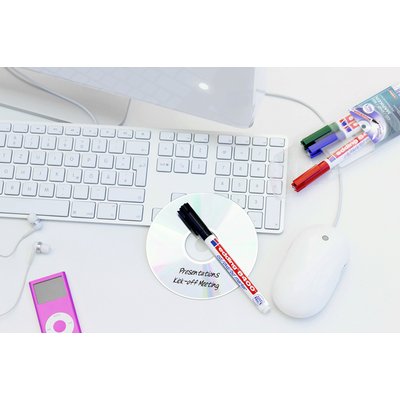 Feutre CD edding 8400 ogive 0,5-1mm rouge