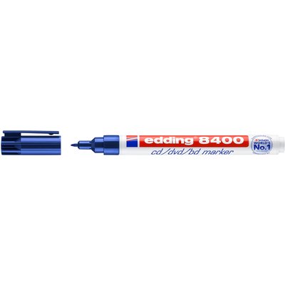 Feutre CD edding 8400 ogive 0,5-1mm bleu