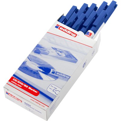 Feutre CD edding 8400 ogive 0,5-1mm bleu