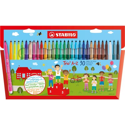Feutre STABILO Trio A-X 378/30 assorti étui 30 pièces