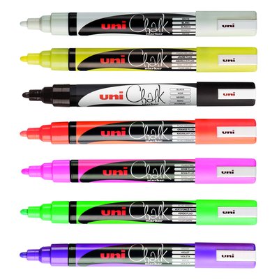 Marqueur craie Uni-Ball ogive 1,8-2,5mm fluo jaune