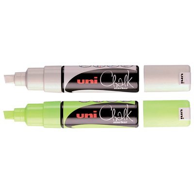 Krijtstift Uni-ball chalk schuin 8.0mm wit