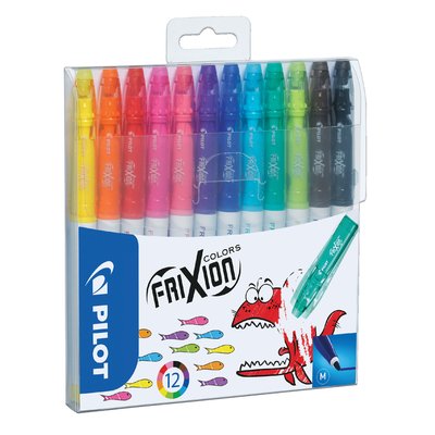 Feutre PILOT FriXion Colors Medium assorti étui 12 pièces