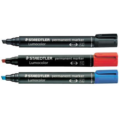 Viltstift Staedtler Lumocolor 350 permanent schuin rood