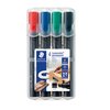 Viltstift Staedtler Lumocolor 350 permanent schuin assorti 4 stuks foto