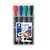Viltstift Staedtler Lumocolor 350 permanent schuin assorti 4 stuks