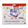 Feutre Bruynzeel Kids Twin Point set 20 couleurs Photo