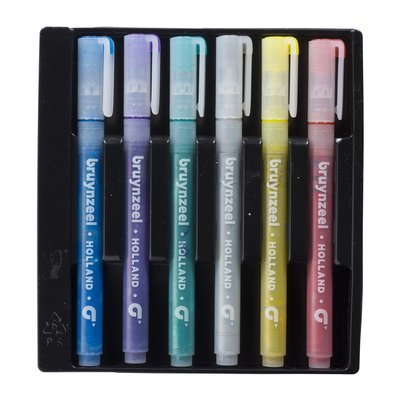 Feutre Bruynzeel Kids Glitter set 6 couleurs