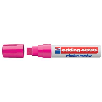 Krijtstift edding 4090 window schuin 4-15mm neon roze blister à 1 stuk