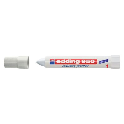 Viltstift edding 950 pastamarker industry rond 10mm wit blister à 1st