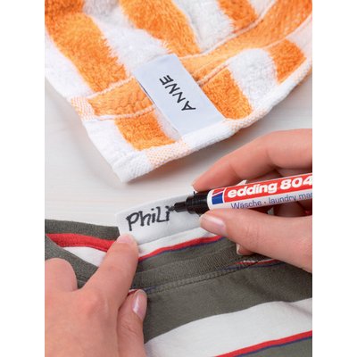 Wasgoedmarker edding 8040 rond 1mm zwart in blister