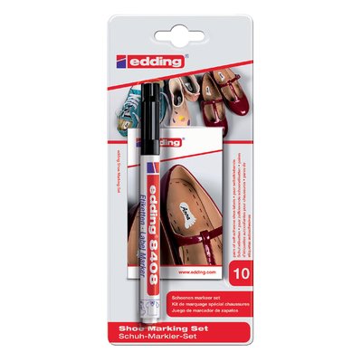 Kit marquage chaussure Edding 8408 ogive 0,75mm noir