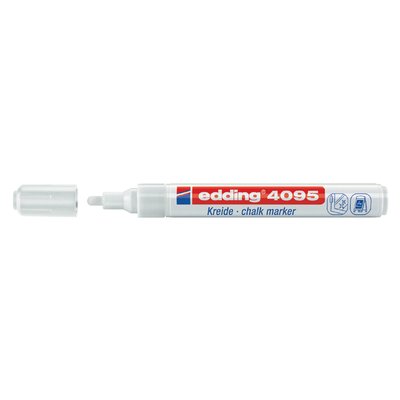 Krijtstift edding 4095 rond 2-3mm wit blister à 1 stuk