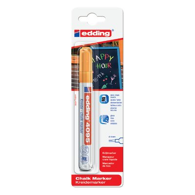 Krijtstift edding 4095 rond 2-3mm oranje blister à 1 stuk