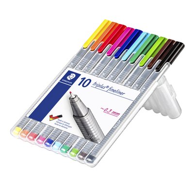 Fineliner Staedtler Triplus 334 assorti 0,3mm 10 pièces