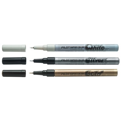Fineliner PILOT Super Color extra fijn zilver