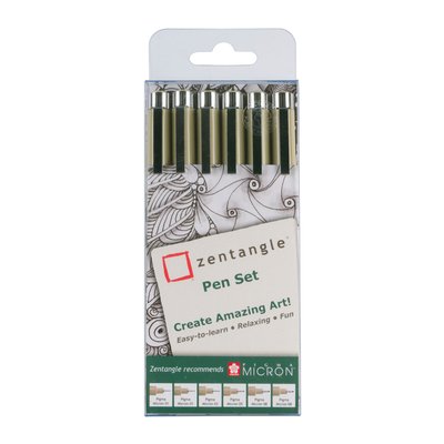 Kit dessin Sakura Zentangle noir set 6 stylos
